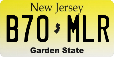NJ license plate B70MLR