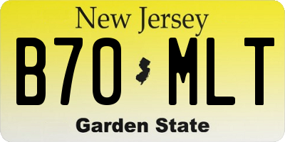 NJ license plate B70MLT