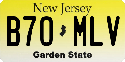 NJ license plate B70MLV