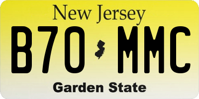 NJ license plate B70MMC
