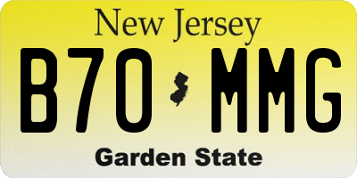 NJ license plate B70MMG