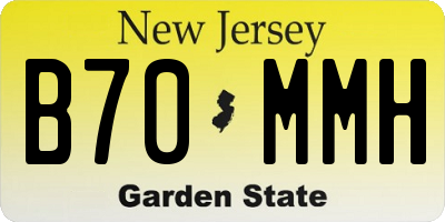 NJ license plate B70MMH