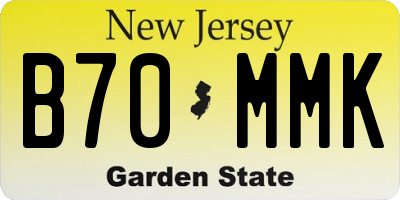 NJ license plate B70MMK