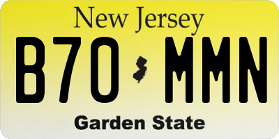 NJ license plate B70MMN