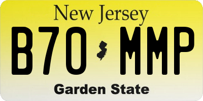 NJ license plate B70MMP