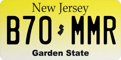 NJ license plate B70MMR