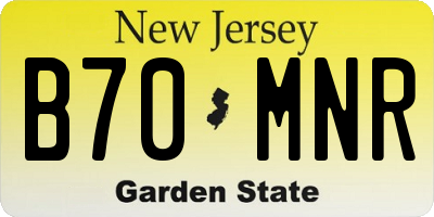 NJ license plate B70MNR