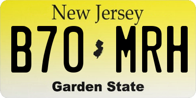 NJ license plate B70MRH