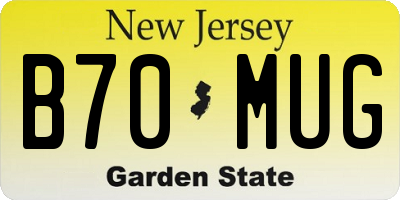 NJ license plate B70MUG