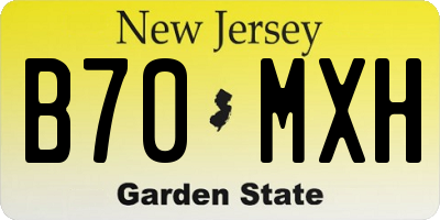 NJ license plate B70MXH