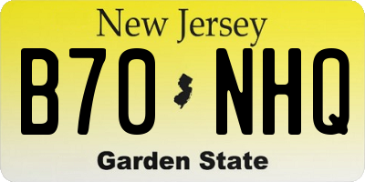 NJ license plate B70NHQ