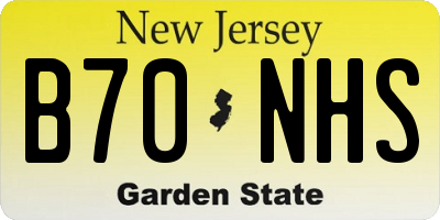 NJ license plate B70NHS