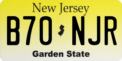 NJ license plate B70NJR