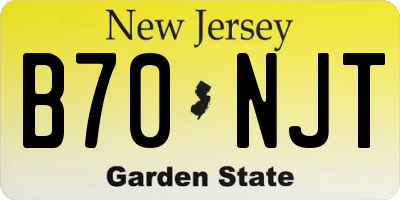 NJ license plate B70NJT