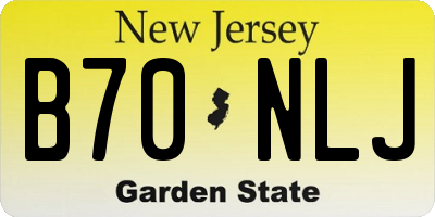 NJ license plate B70NLJ