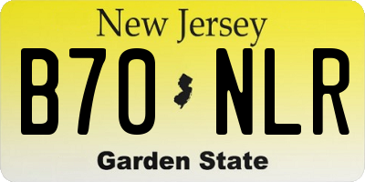 NJ license plate B70NLR