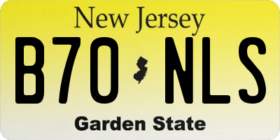 NJ license plate B70NLS