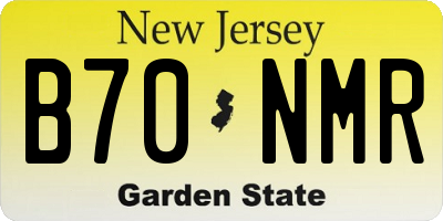 NJ license plate B70NMR