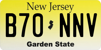 NJ license plate B70NNV