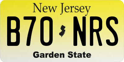 NJ license plate B70NRS