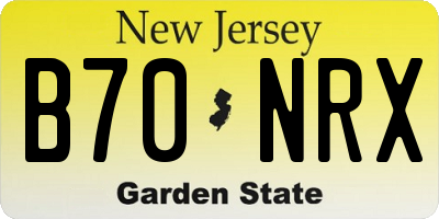 NJ license plate B70NRX