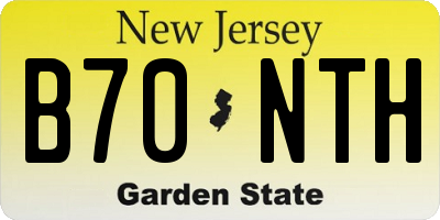 NJ license plate B70NTH