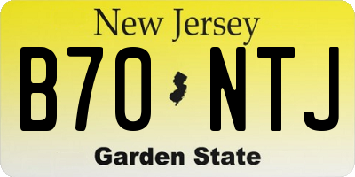 NJ license plate B70NTJ