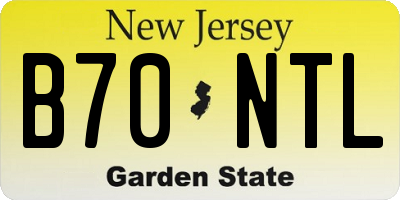 NJ license plate B70NTL