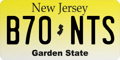 NJ license plate B70NTS