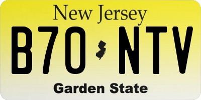NJ license plate B70NTV