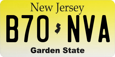 NJ license plate B70NVA