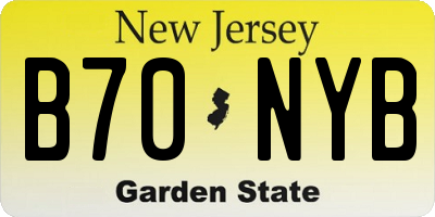 NJ license plate B70NYB