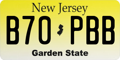 NJ license plate B70PBB