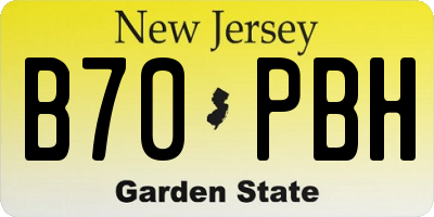 NJ license plate B70PBH
