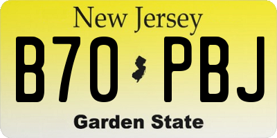 NJ license plate B70PBJ