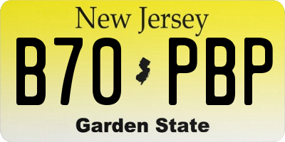 NJ license plate B70PBP