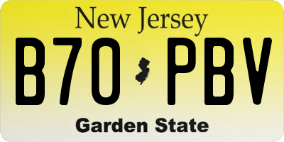 NJ license plate B70PBV