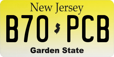 NJ license plate B70PCB