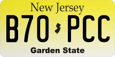 NJ license plate B70PCC