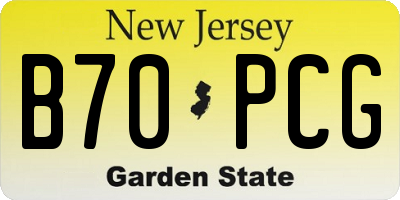 NJ license plate B70PCG