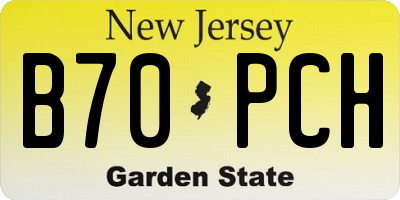 NJ license plate B70PCH