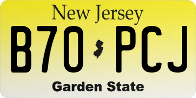 NJ license plate B70PCJ