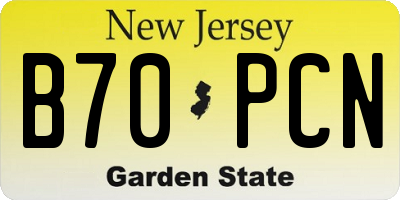 NJ license plate B70PCN