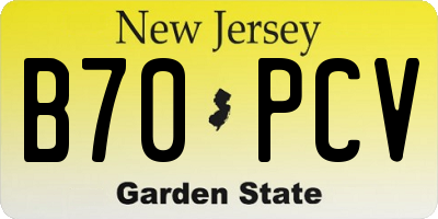 NJ license plate B70PCV