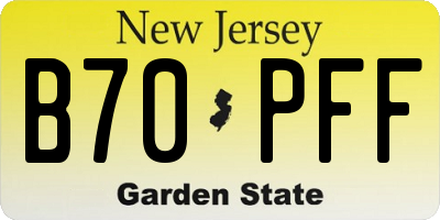 NJ license plate B70PFF