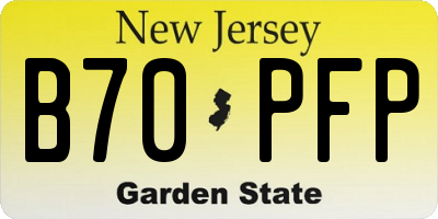 NJ license plate B70PFP
