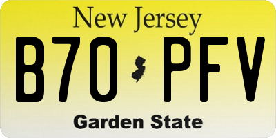 NJ license plate B70PFV