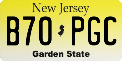 NJ license plate B70PGC