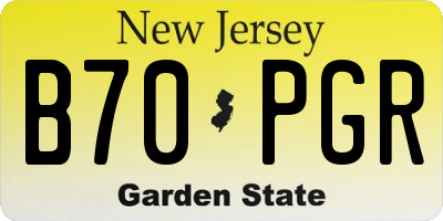 NJ license plate B70PGR