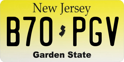 NJ license plate B70PGV